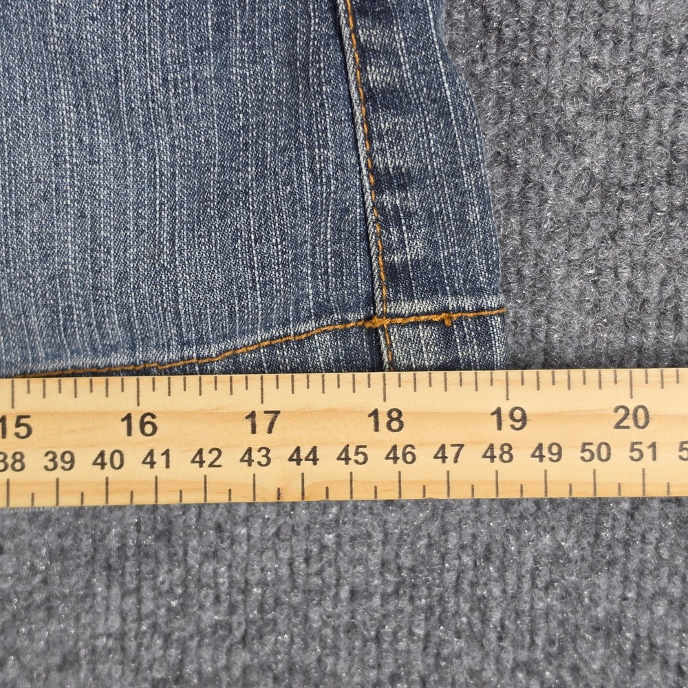 Vintage Paris Blues Micro Mini Skirt Womens Size 5 Y2K Ramie Blend Stretch Denim - Picture 6 of 8